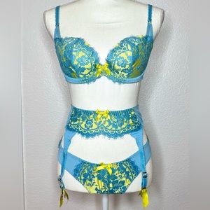 Like New Bra - Agent Provocateur Selena Satin & Lace - BRA ONLY - Size 34D